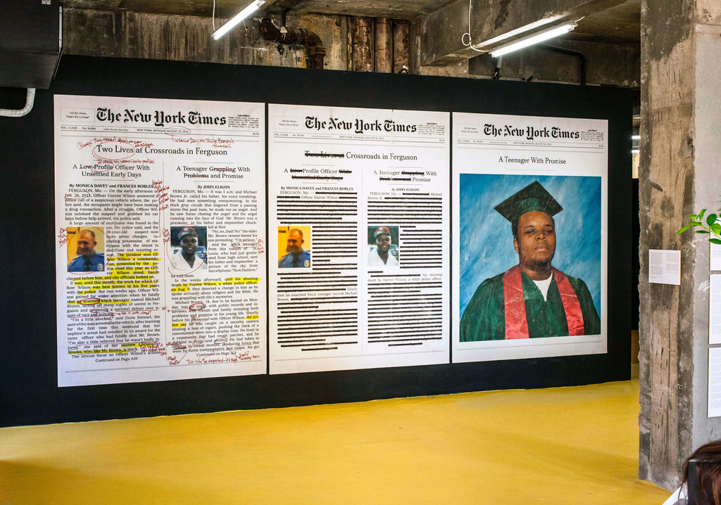 “A Teenager With Promise (Annotated)” by Alexandra Bell, in Department of Non-Binaries, Fikra Design Biennial 01: Ministry of Graphic Design, 2018 - © Photograph: Lars Harmen, Slanted, Swiss Design Awards Blog
