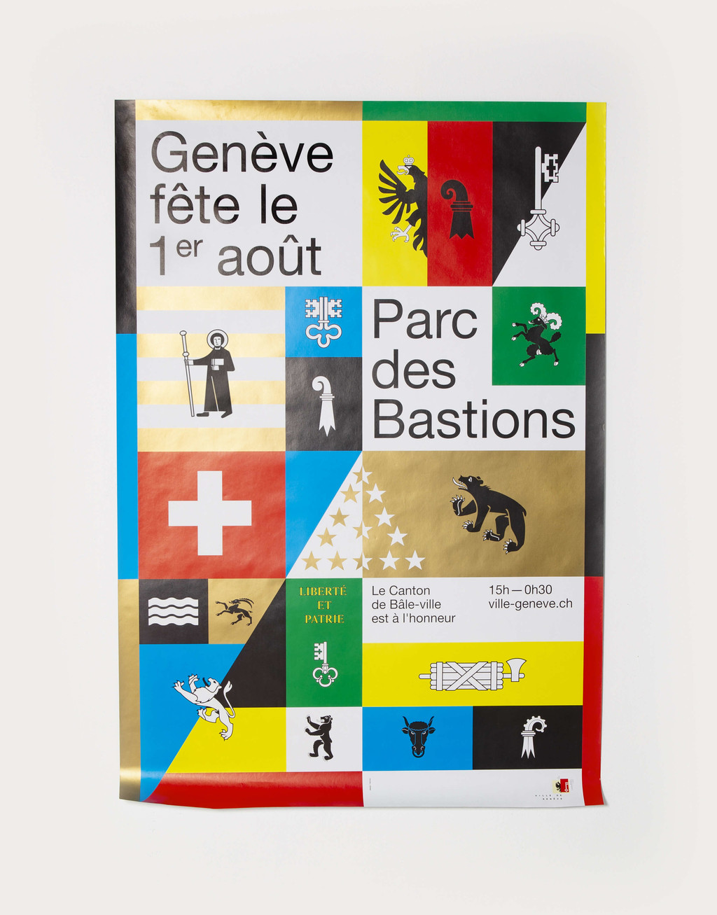 A poster by Neo Neo for the 2017 Swiss national holiday celebrations in Geneva - © Photograph: Neo Neo, Swiss Design Awards Blog