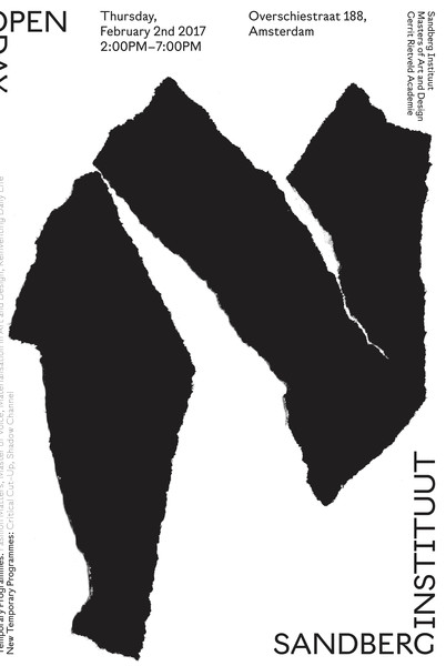 Sandberg Instituut, Open Day poster - © © Mateo Broillet, Swiss Design Awards Blog